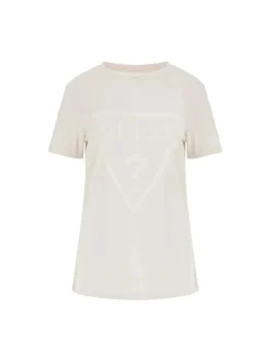 T-SHIRT DONNA - GUESS ATHLEISURE BIANCO SPORCO - V2YI07 K8HM0