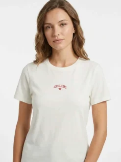 T-SHIRT DONNA - GUESS JEANS BIANCO - W6GPZ3 KA0H1
