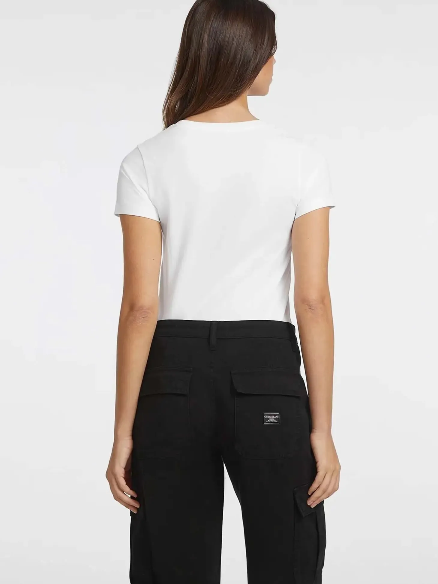 T-SHIRT DONNA - GUESS JEANS BIANCO - W4YI23 J1314