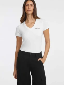 T-SHIRT DONNA - GUESS JEANS BIANCO - W4YI23 J1314