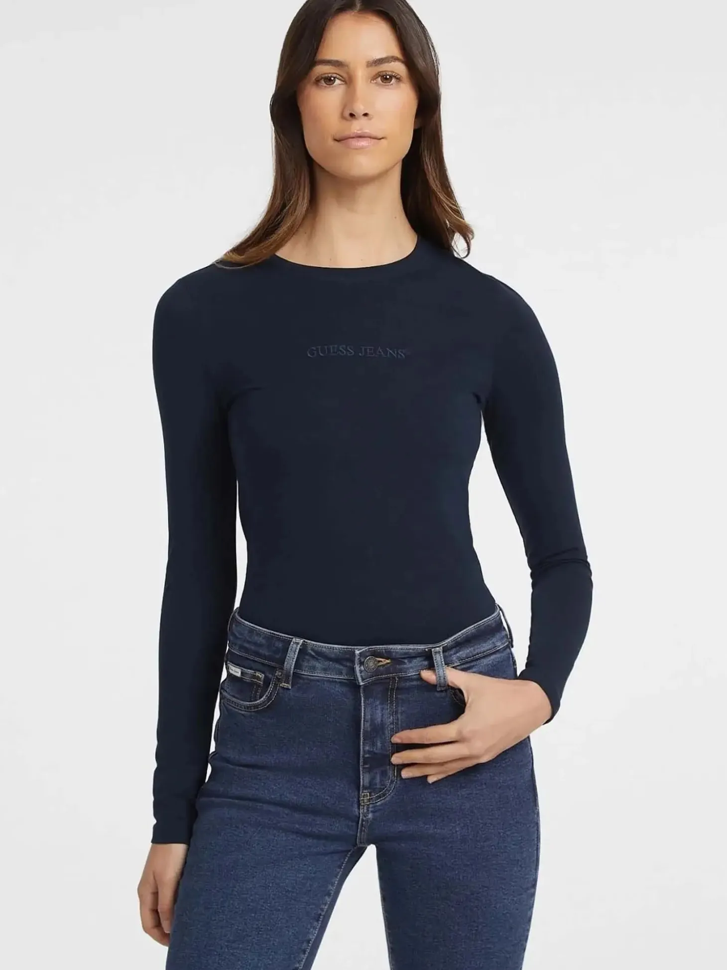T-SHIRT DONNA - GUESS JEANS BLU - W4YI22 J1314