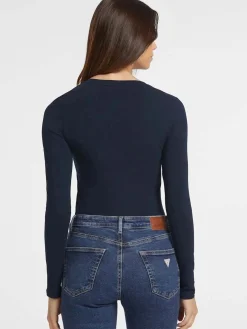 T-SHIRT DONNA - GUESS JEANS BLU - W4YI22 J1314