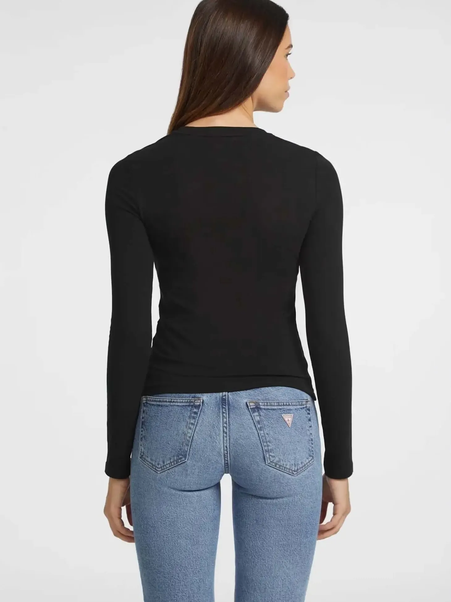 T-SHIRT DONNA - GUESS JEANS NERO - W4YI22 J1314
