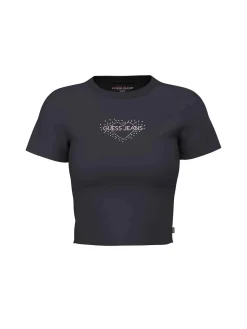 T-SHIRT DONNA - GUESS JEANS NERO - W6YI05 K3640