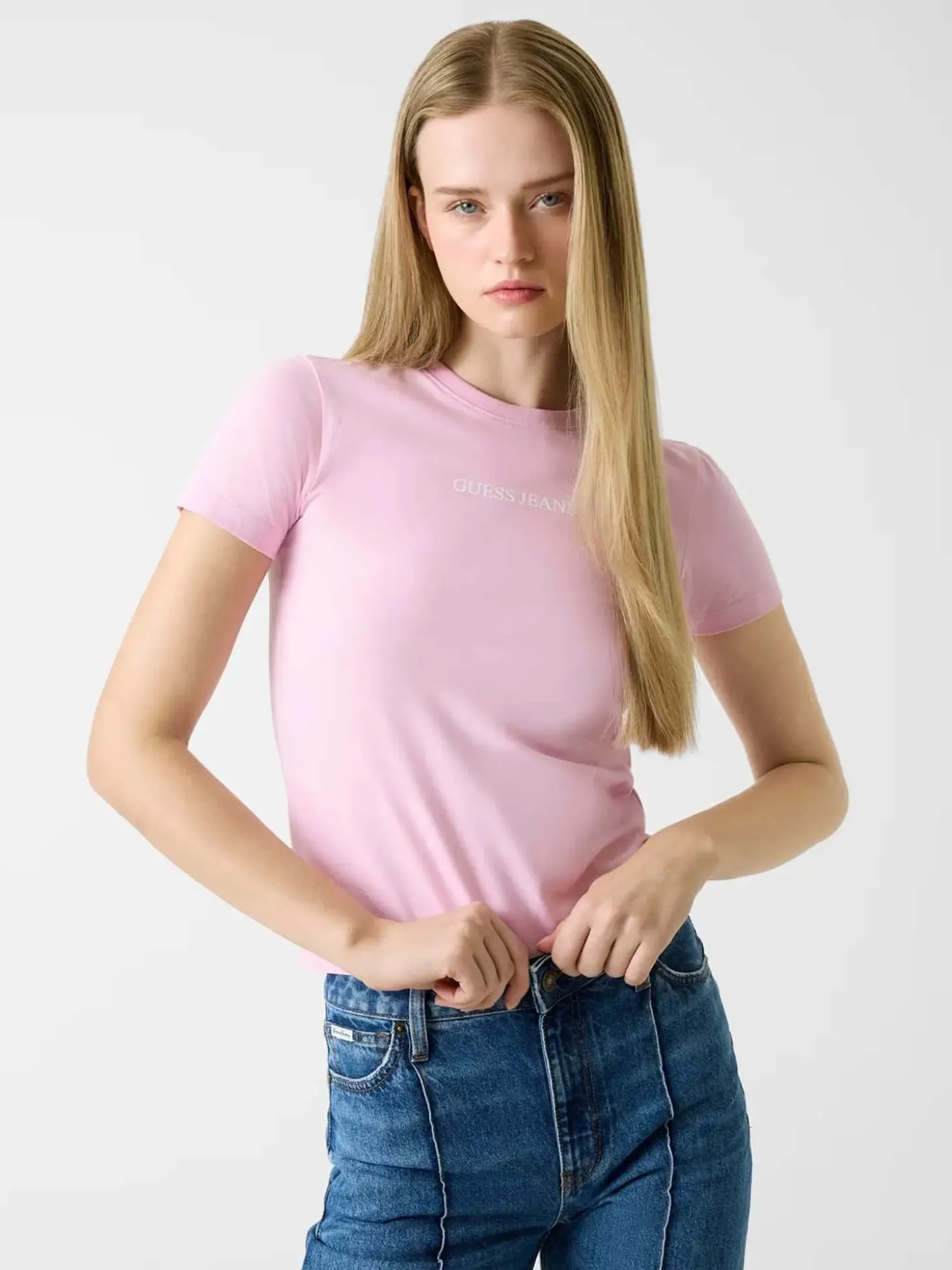 T-SHIRT DONNA - GUESS JEANS ROSA - W4YI01 J1314
