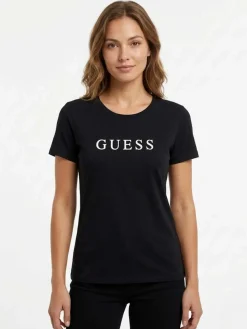 T-SHIRT DONNA - GUESS UNDERWEAR NERO - O5RI01 KBBU1