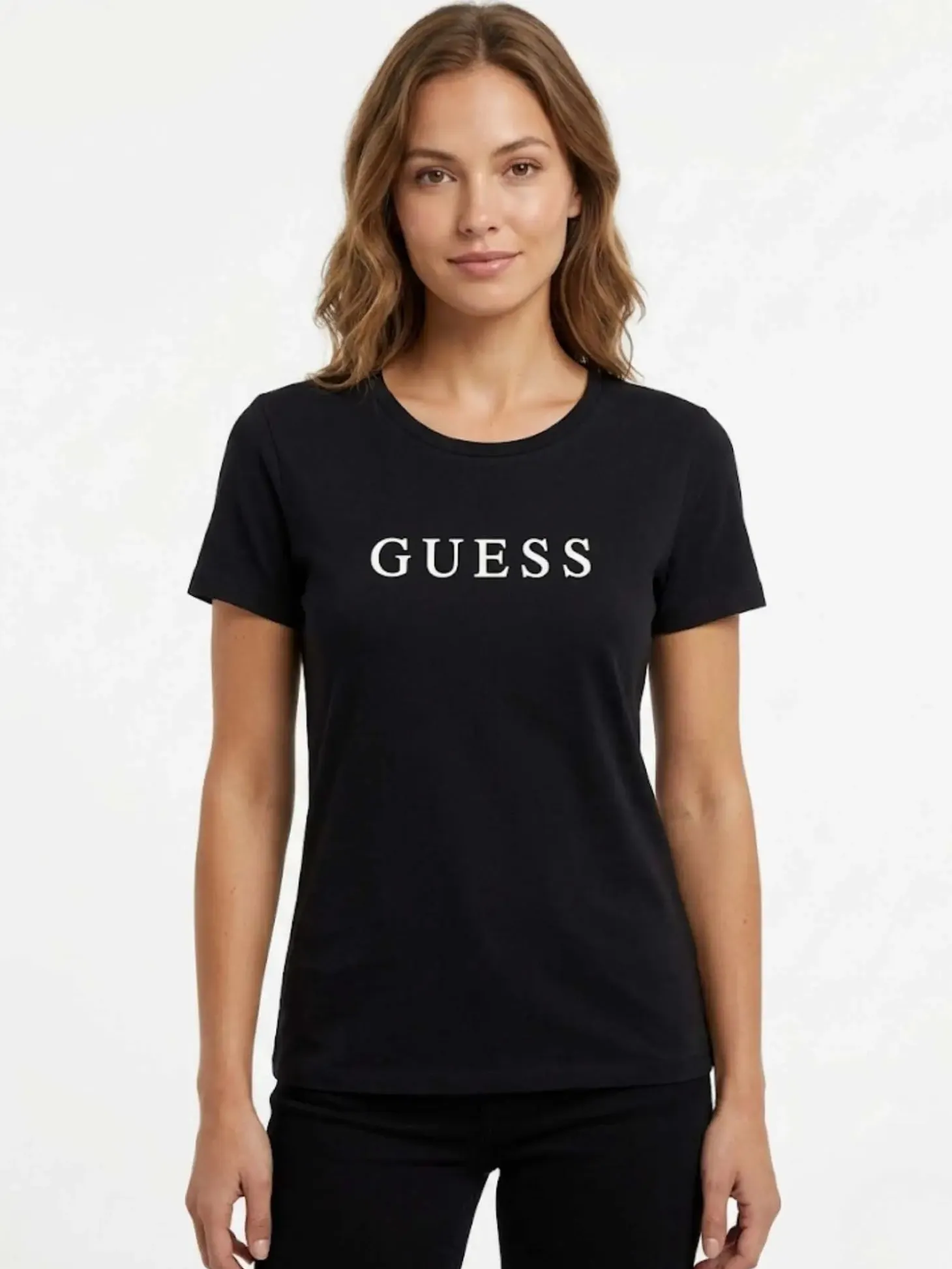 T-SHIRT DONNA - GUESS UNDERWEAR NERO - O5RI01 KBBU1