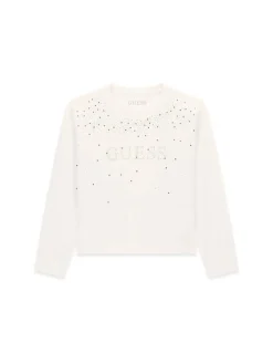 T-SHIRT RAGAZZA - GUESS KIDS BIANCO - J6BI08 K5778