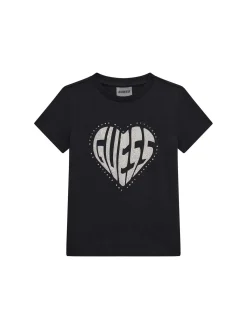 T-SHIRT RAGAZZA - GUESS KIDS NERO - J5RI46 J1314