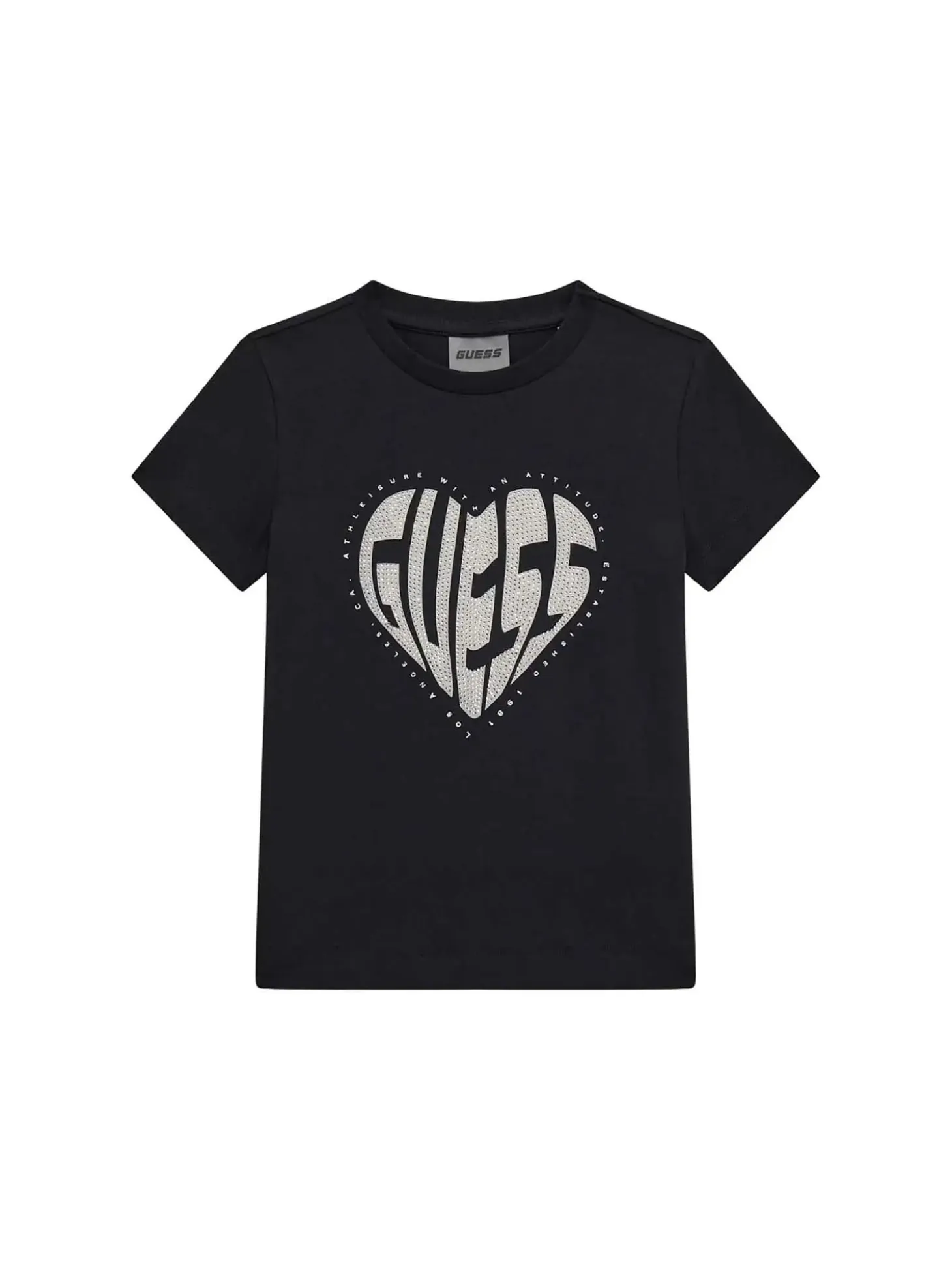 T-SHIRT RAGAZZA - GUESS KIDS NERO - J5RI46 J1314