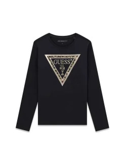 T-SHIRT RAGAZZA - GUESS KIDS NERO - J6BI02 K5771