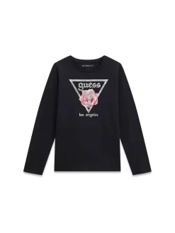 T-SHIRT RAGAZZA - GUESS KIDS NERO - J6YI33 K3771