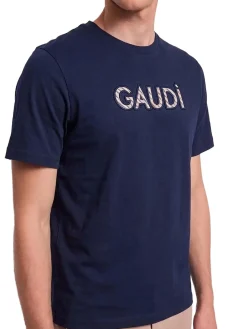 T-SHIRT UOMO - GAUDI UOMO BLU - 611GU64106